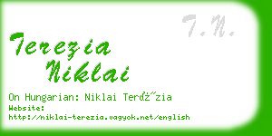 terezia niklai business card